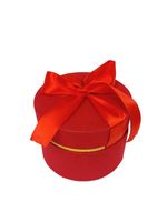 Flower box welur czerwony