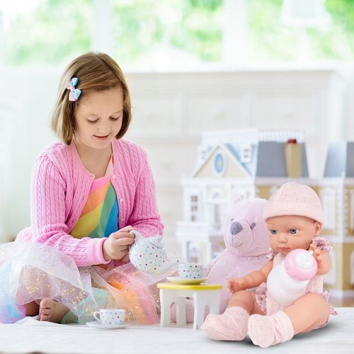 LALKA BOBAS NIEMOWLAK ŚLICZNA RÓŻOWE UBRANKO BUTELKA AKCESORIA DLA DZIECI na Arena.pl