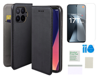 Etui z klapką do XIAOMI 17T PRO 5G smart magnet czarny + folia ochronna TPU