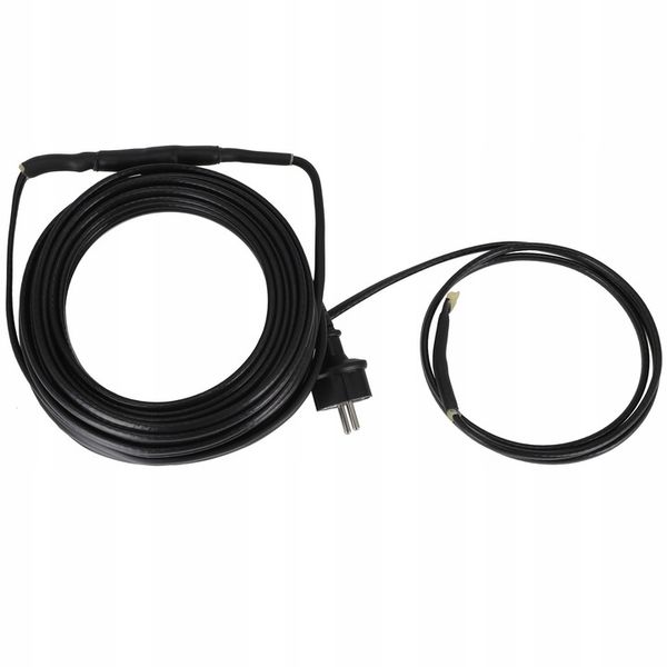 KABEL GRZEWCZY PRZEWÓD GRZEJNY Z TERMOSTATEM do rur rynny dachu 16W/m | 2M zdjęcie 5