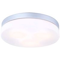 Zewnętrzna LAMPA sufitowa stropowa VRANOS 32113 Globo tarasowa OPRAWA okrągła PLAFON do łazienki IP44 biały srebrny