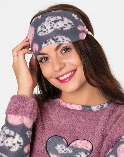 Ciepła Gruba Piżama Damska Futerko Polar Koszulka Spodnie Opaska ! 0370 r M na Arena.pl