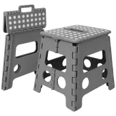 Taboret stołek składany antypoślizgowy krzesło podest 150kg 32cm szary