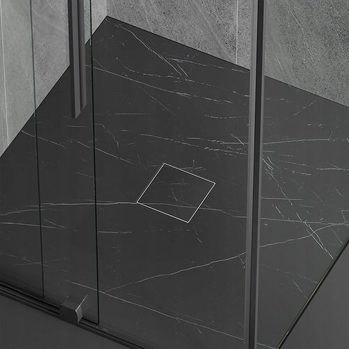 ODPŁYW LINIOWY KWADRATOWY 15x15 CM INOX OBROTOWY NISKI SYFON 360 DL07 FIX na Arena.pl