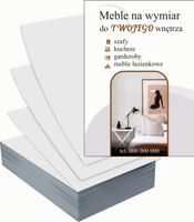 Ulotki A6 reklamowe firmowe 1000 szt projekt w cenie MEBLE NA WYMIAR