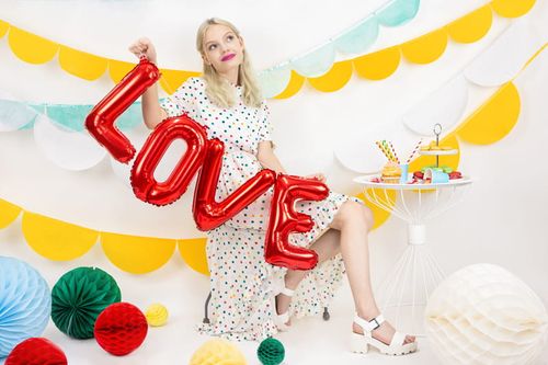 balony czerwone napis love - 140x35cm na Arena.pl