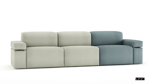 Sofa Block 236 cm szary j. szary D2 na Arena.pl