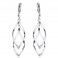 Długie kolczyki srebrne zapięcie angielskie dla kobiety srebro próba 925