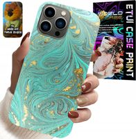 ETUI DO IPHONE 13 PRO - MARMURKOWE WZORY + SZKŁO HARTOWANE