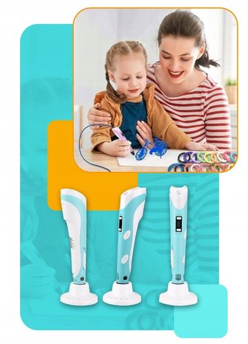 DŁUGOPIS 3D DRUKARKA 3D PEN dla dzieci + 310m WKŁADY MATA SZABLONY ZESTAW na Arena.pl