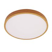 Drewniany plafon Riberio PLF-75689-WD-3K Italux LED 30W 3000K okrąg biały