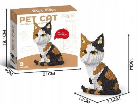 KLOCKI LOGO SŁODKI KOTEK ŚLICZNA KICIA Z KLOCKÓW MODEL PUZLE CAT 3D PREZENT na Arena.pl