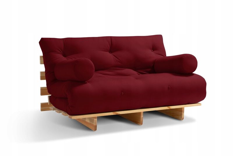 Sofa Futon Latex 120x200 cm z funkcją spania BO20 + komplet poduszek zdjęcie 1