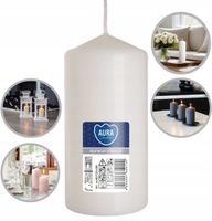 aura świeca walec biała 38h sw60/120-090