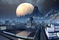 FOTOTAPETA planety MIASTO PRZYSZŁOŚĆI GALA 200x130