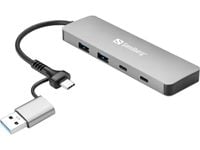Sandberg USB-C/A to 2xUSB-A+2xUSB-C Hub