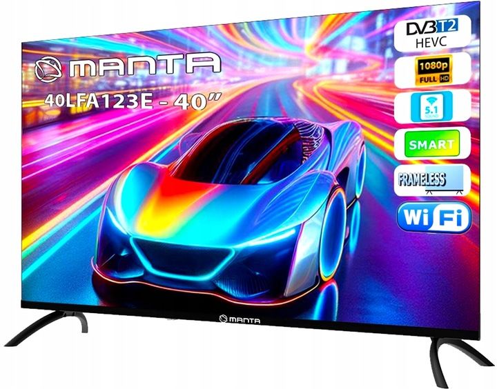 Telewizor LED Manta 40LFA123E 40" Full HD Android Smart Hotel Mode czarny zdjęcie 1