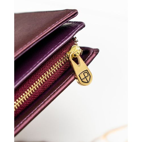 portfel damski ze skóry naturalnej i ekologicznej w fioletowym kolorze na Arena.pl