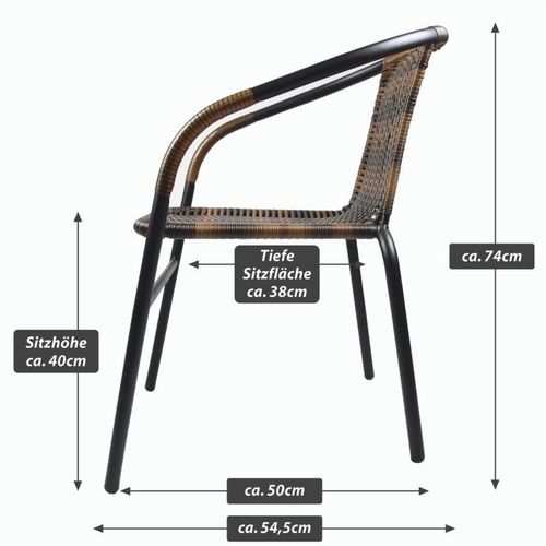 Krzesło bistro ogrodowe, składane, brązowe na Arena.pl