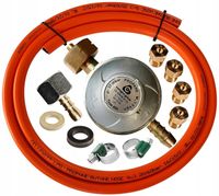 WĄŻ 1,5m(9x3mm)+ REDUKTOR GAZOWY BUTLI 11kg+ DYSZE KUCHENKI + ZŁĄCZKA PŁYTY