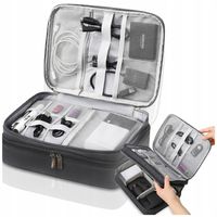 ORGANIZER PODRÓŻNY ETUI DO PRZECHOWYWANIA KABLI ŁADOWAREK URZĄDZEŃ TORBA XL