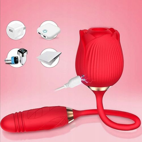 WIBRATOR POSUWISTY STYMULATOR ŁECHTACZKI MOCNE WIBRACJE RÓŻA CZERWONY na Arena.pl