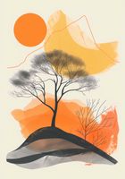 Plakat 70x100cm Drzewo Na Przestrzeni