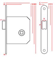 zamek wpuszczany jania 50 - tylko na klamkę - mp zw bkl