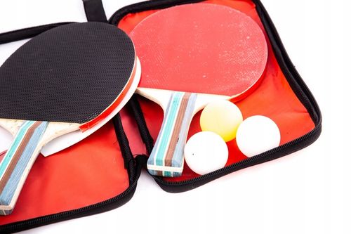 PALETKI DO PING PONGA PIŁECZKI ZESTAW W ETUI na Arena.pl