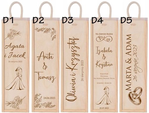 PODZIĘKOWANIA DLA RODZICÓW ŚWIADKÓW CHRZESTNYCH ŚLUB SKRZYNKA NA WINO na Arena.pl