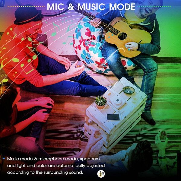 2*Taśma Smart Led 5050 Rgb 2*5M/12V Kontroler Muzyki Bluetooth zdjęcie 2