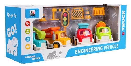 Zestaw Autek Budowlanych Z Funkcją Dźwięku I Świateł + Akcesoria na Arena.pl