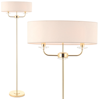 Lampa stojąca Nixon 70563 Endon owalny klosz podwójna mosiądz ecru