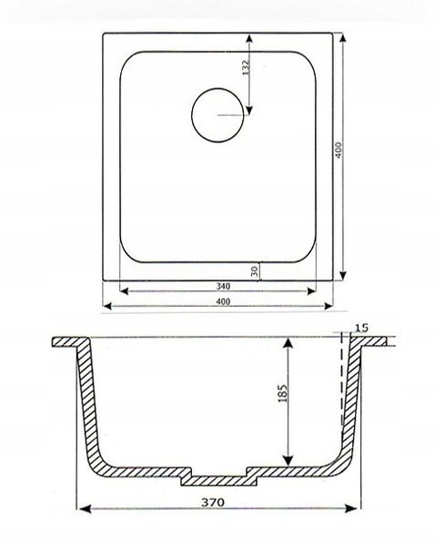 ZLEW ZLEWOZMYWAK GRANIT 8 kolorów 40x40 + SYFON zdjęcie 10