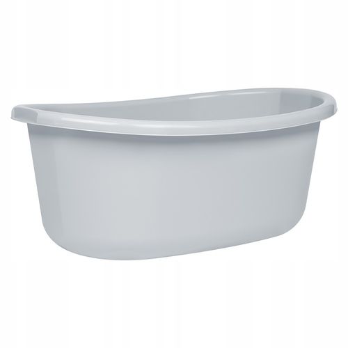 DUŻA MISKA WANIENKA OWALNA PLASTIKOWA Z UCHWYTAMI KOSZ NA PRANIE 45L SZARA na Arena.pl