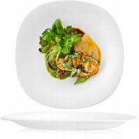 PŁASKI TALERZ NA DANIE DO OBIADU BIAŁE SZKŁO NOEMI FESTA ITALIA 28 CM