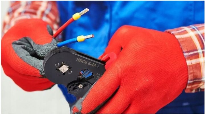 ZACISKARKA PRASKA KONEKTORÓW TULEJEK KOŃCÓWEK KABLI PRZEWODÓW ZESTAW x1200 zdjęcie 9