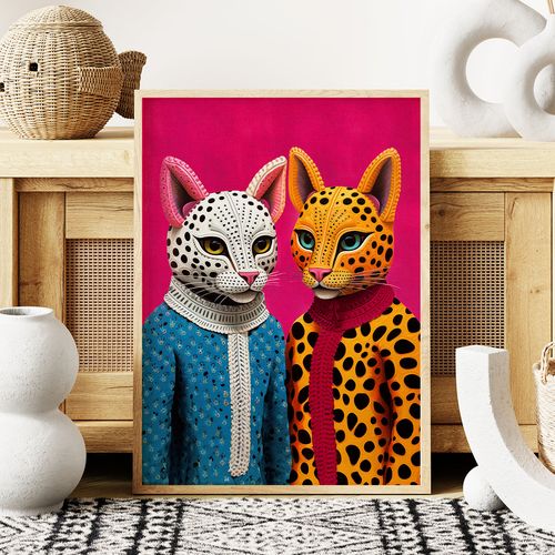 Plakat portret koty 29,7x42 cm A3 na Arena.pl