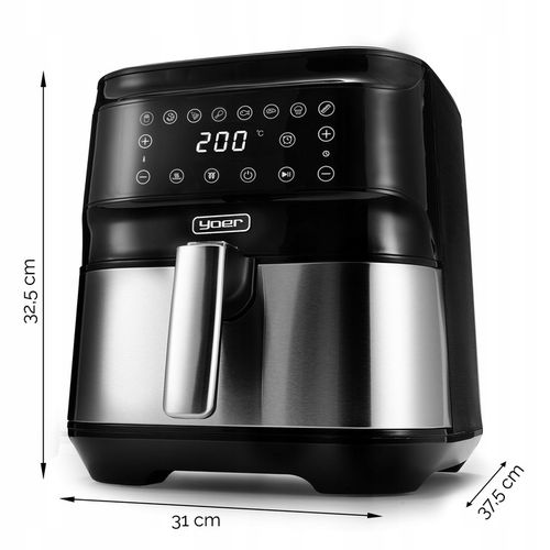 4w1 Frytkownica beztłuszczowa Air Fryer Yoer +WiFi 6L 1700W +Programator na Arena.pl