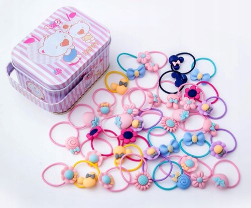 Zestaw Gumek 40Szt Do Włosów Dziewczynki Dziecka na Arena.pl