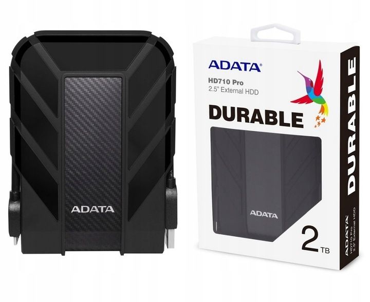 ADATA Durable HD710 PRO Dysk Zewnętrzny 2TB USB3.2 czarny zdjęcie 1