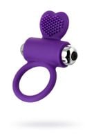 jos pery, vibrating ring with cilia, silicone, violet, 9 cm