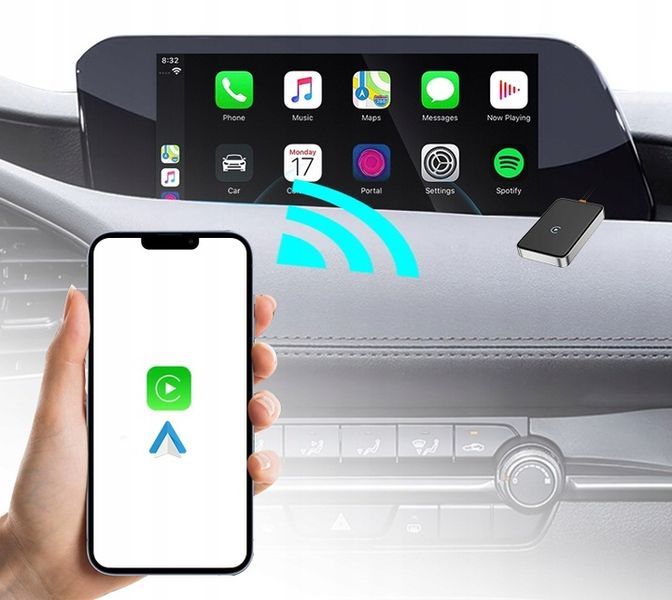 Bezprzewodowy Adapter USB TRADEBIT 2w1 CarPlay Android Auto do samochodu zdjęcie 15