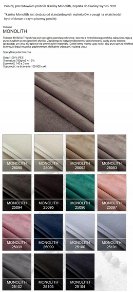 Narożnik Kalifornia rogówka ruchome zagłówki dwa wzory do wyboru zdjęcie 3