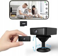 Kamera bezpieczeństwa, miniaturowa bezprzewodowa kamera szpiegowska 4K