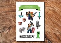 Wydruk cukrowy na tort A4 Minecraft napis DIY