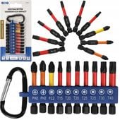 BITY UDAROWE DO WKRĘTARKI STAL S2 ZESTAW BITÓW HEX + KARABIŃCZYK