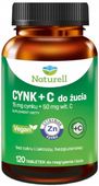 Naturell Cynk + witamina C na odporność bez cukru 120 tabletek do żucia