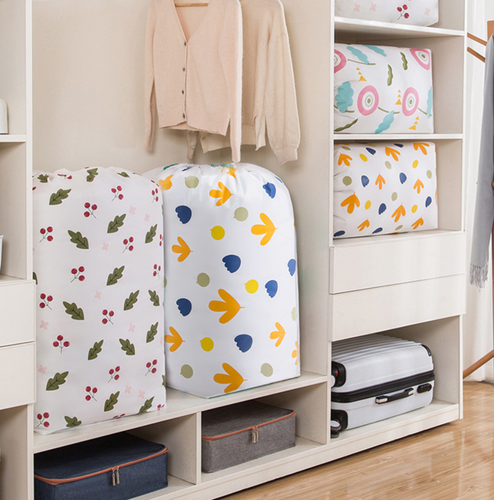 Pojemny pokrowiec peva w liściu na pościel zabawki ubrania ściągany 90x45 na Arena.pl