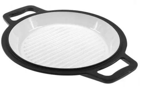 Kociołek myśliwski na pieczonki 8l żeliwny emaliowany 2w1 grill na Arena.pl